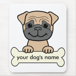Mousepad Pug personalizado