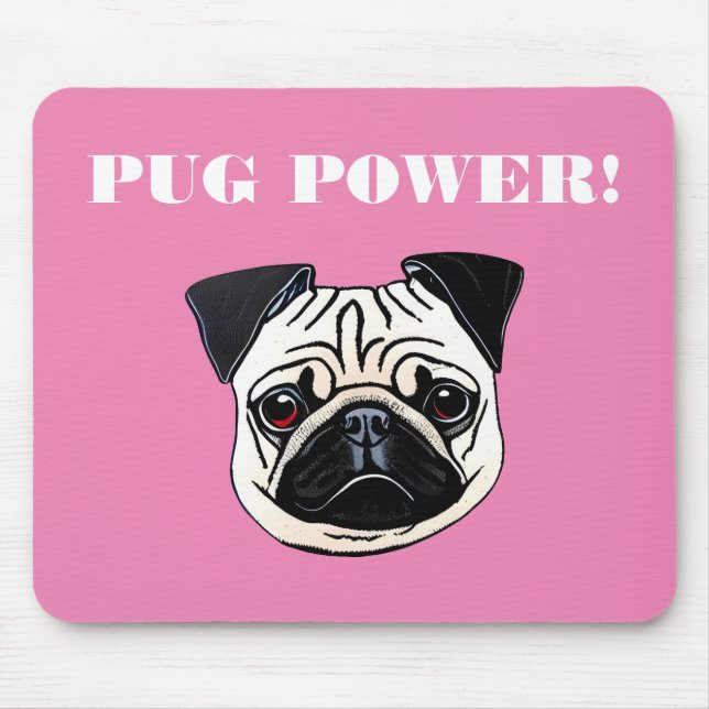 Mousepad Pug Power (Frente)