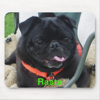 Mousepad PUG preto de Rasta