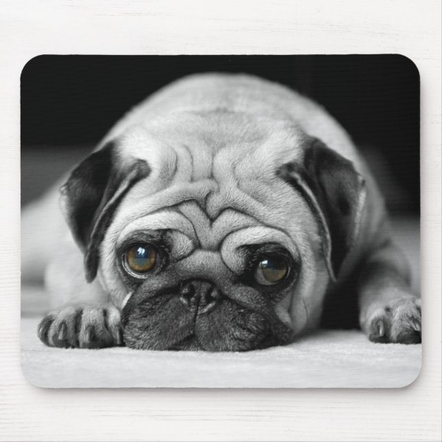 Mousepad Pug triste (Frente)