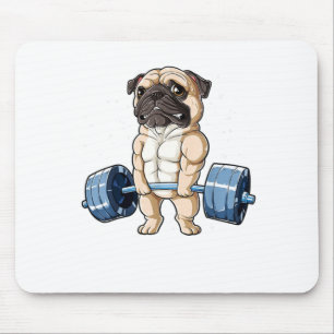 Mousepad Pug Weising Engraçado Deadlevantador Homens Malhaç