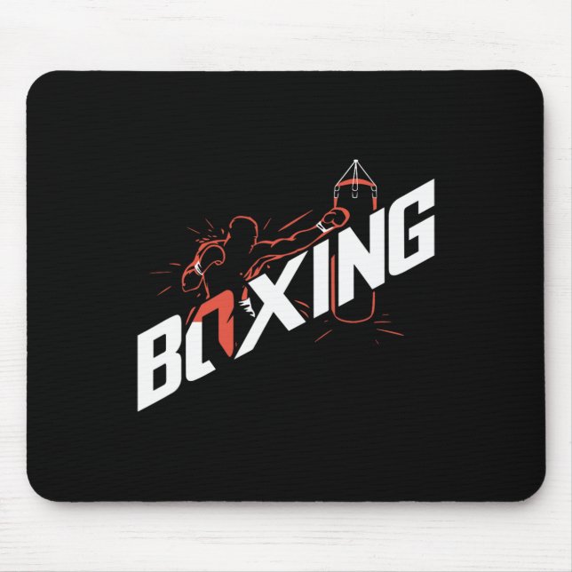 Mousepad Pugilismo Boxe Kickboxing Amante do Boxe Boxeador  (Frente)