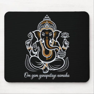 Mousepad Pujá de Ganesha hindu Deus Elefante Índia Meditaçã