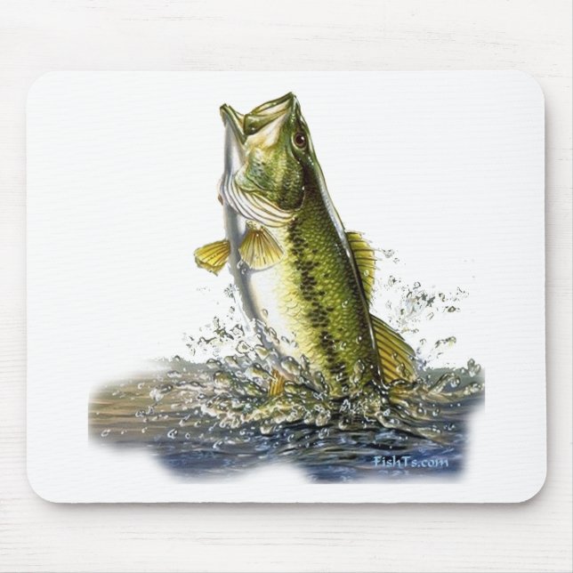Mousepad Pulando o baixo largemouth (Frente)