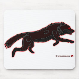Mousepad Pulando o logotipo do lobo (escuro)