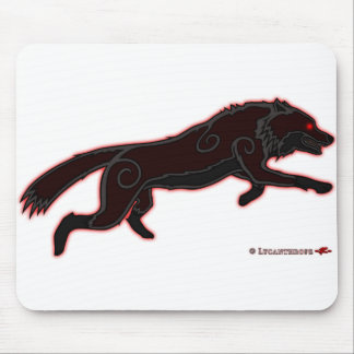 Mousepad Pulando o logotipo do lobo (escuro)