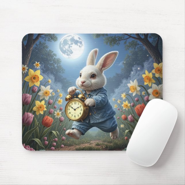 Mousepad Pular como um Coelho com um Despertador (Com mouse)