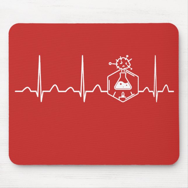 Mousepad Pulsação do coração do engenheiro químico (Frente)