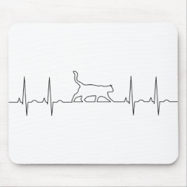 Mousepad pulsação do coração do gatinho