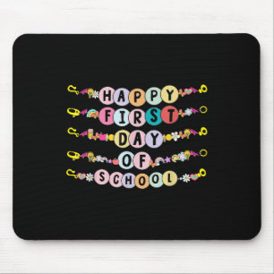 Mousepad Pulseiras de Amizade do Primeiro Dia de Aula para