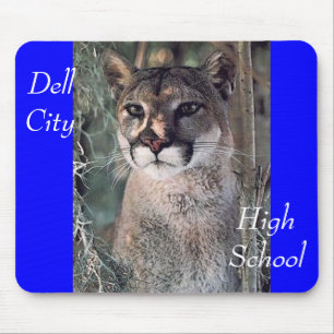 Mousepad puma assentado, cidade de Dell, segundo grau