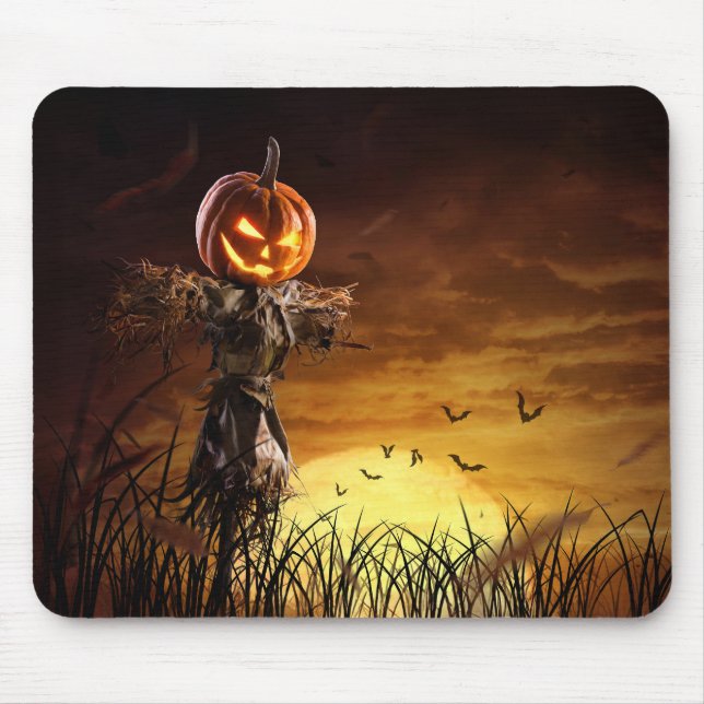 Mousepad Pumpkin Bats e Bruxas do Halloween #4 (Frente)