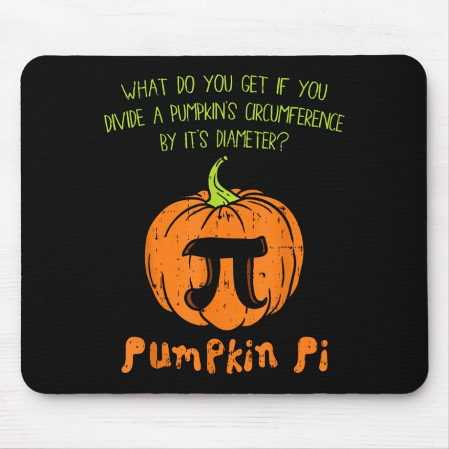 Mousepad Pumpkin E Math Shirt Funny Halloween Thanksgiving  (Frente)