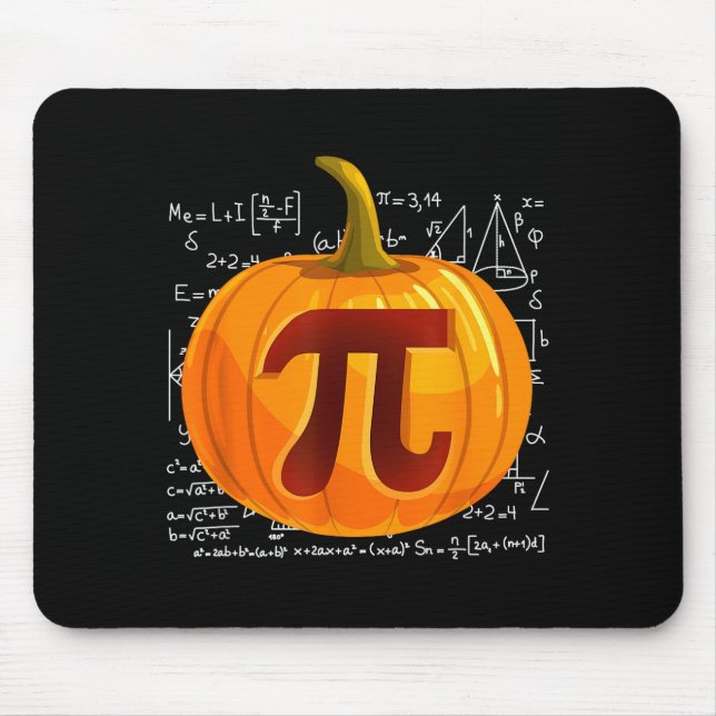 Mousepad Pumpkin E Math Shirt Funny Halloween Thanksgiving  (Frente)
