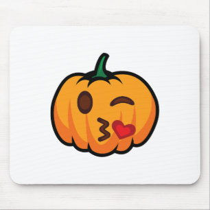 Mousepad Pumpkin Emoji One Eye Aberto Piscar os olhos Blow