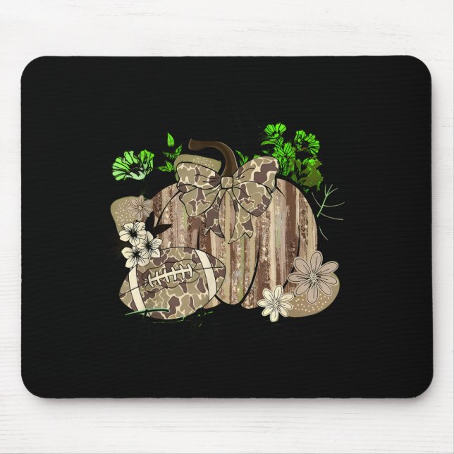 Mousepad Pumpkin Football Western Retro Tis The Season Coun (Frente)