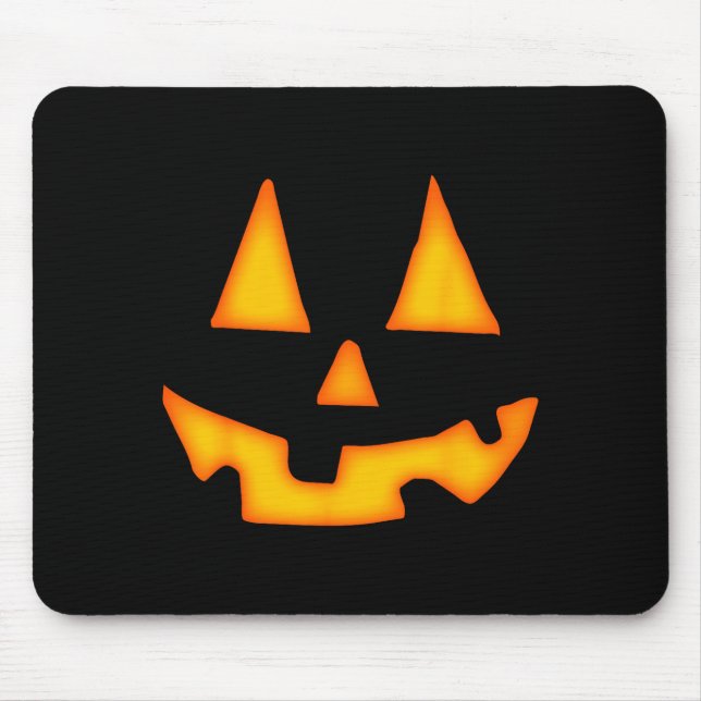 Mousepad Pumpkin Halloween For Men Women Jack O Lantern Fac (Frente)