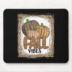 Mousepad Pumpkin Leopard Imprime Fall Vibes Dia de Ação de 