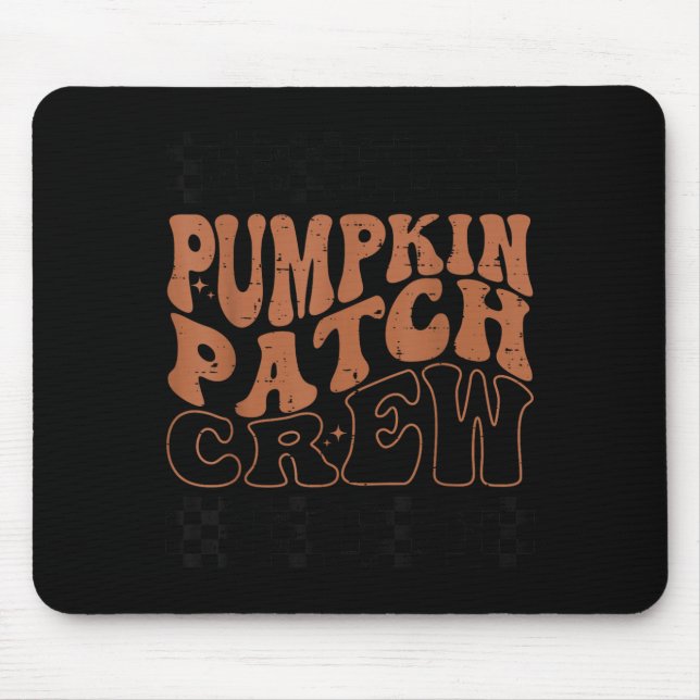 Mousepad Pumpkin Patch Crew Halloween Pumpkin Patch Fall Fa (Frente)