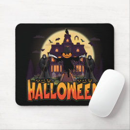 Mousepad Pumpkin Scary House, Halloween