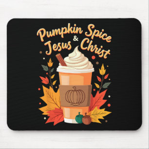 Mousepad Pumpkin Spice e Jesus Cristo Christian Thankadom