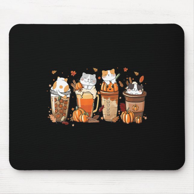 Mousepad Pumpkin Spice Latume Para Gatos Lover Cute Au (Frente)