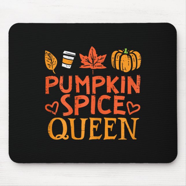 Mousepad Pumpkin Spice Queen Fall Season Women G (Frente)