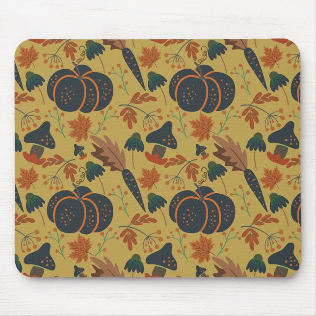 Mousepad Pumpkins e cenouras, sem costura (Frente)