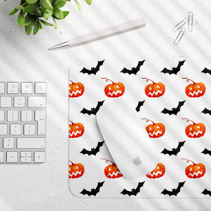 Mousepad Pumpkins e Morcegos, Truque ou Tratar, Boo