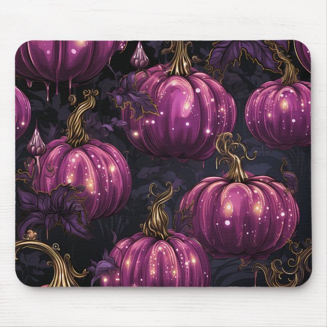 MOUSEPAD PUMPKINS ESCUROS DE PÊSSOLO METADE COM ÓRNAMENTOS  (Frente)