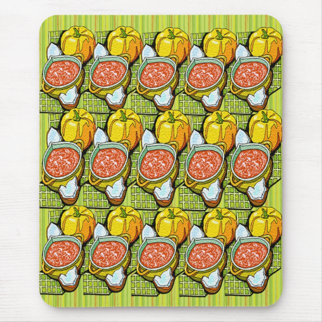 Mousepad Pumpkins, Sopa e Fundo Raspado (Frente)