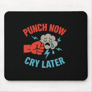 Mousepad Punch Now Martial Arts Boxando Gráfico de Humor