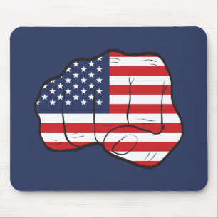 Mousepad Punho de Bandeira Americano