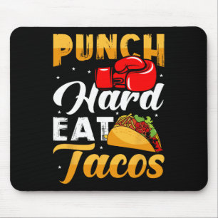 Mousepad Punho Forte Coma Tacos - Boxe Kickboxing Kickboxer