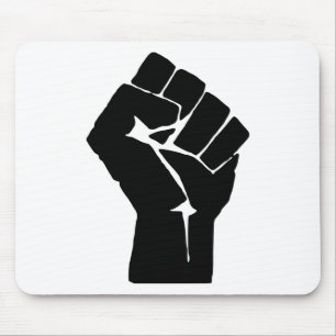 Mousepad Punho Negro Levantado - Protesto de Resistência