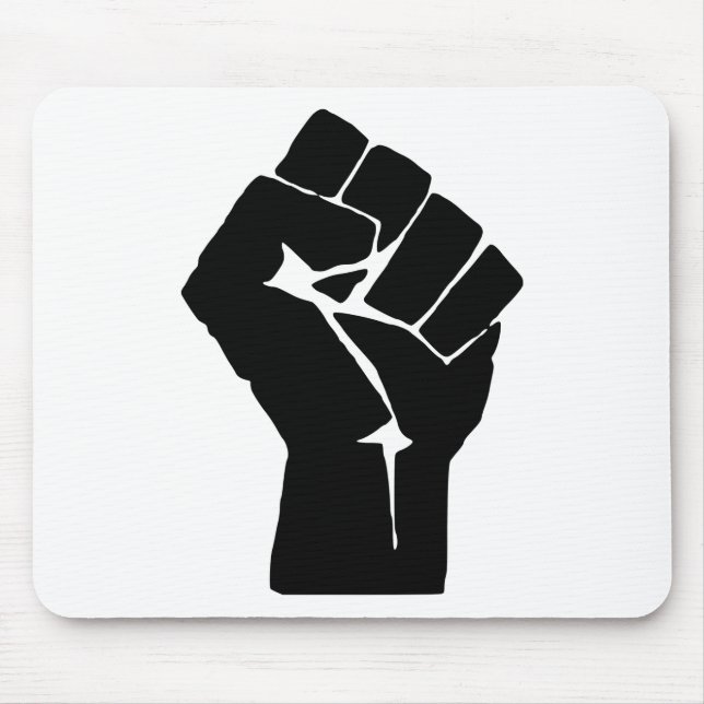 Mousepad Punho Negro Levantado - Protesto de Resistência (Frente)