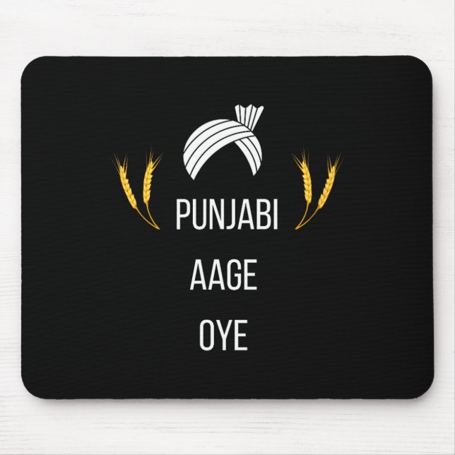 Mousepad Punjabi Aa Gaye Oye Diljit Dosanjh Lohri Gift Holi (Frente)