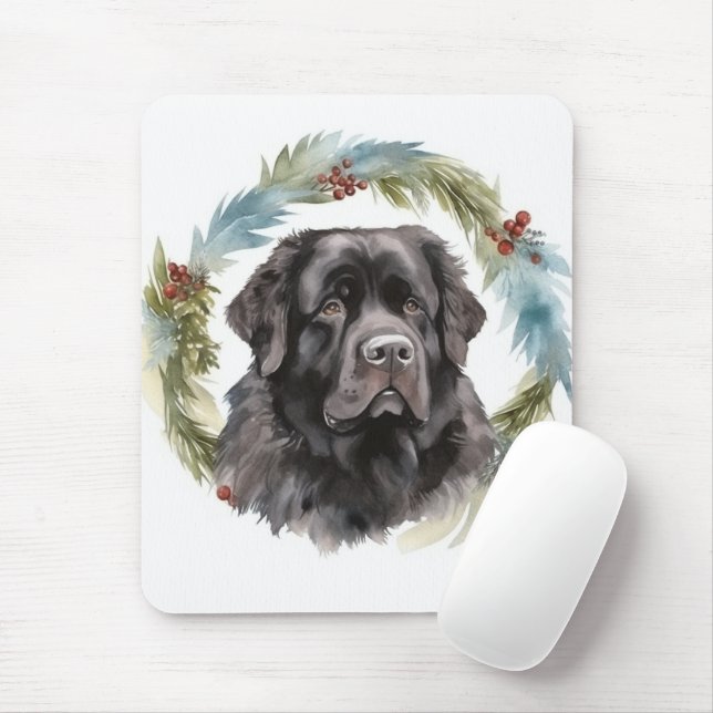 Mousepad Pupila Festiva do Aro de Natal de Terra Nova (Com mouse)