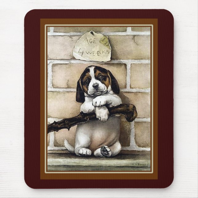Mousepad "Puppy, 4 Semanas de Idade" (Frente)