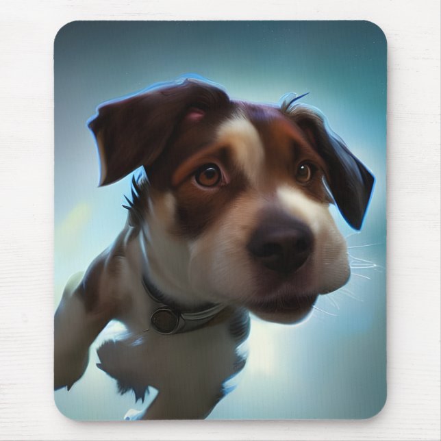 Mousepad Puppy em execução no espaço (Frente)
