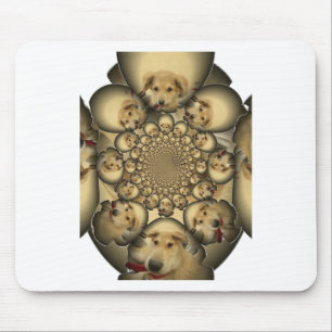 Mousepad Puppy Kaleidoscope Art Impressão