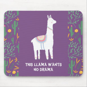 Mousepad Puro Este Lama Não Quer Drama