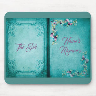 Mousepad Purpl floral rosa elegante de livros abertos vitor