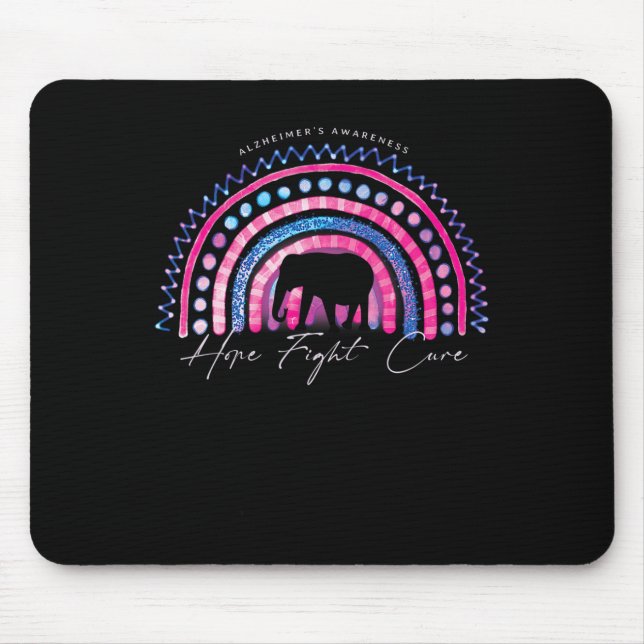 Mousepad Purple Alzheimer End Consciência Rainbow Elephan (Frente)