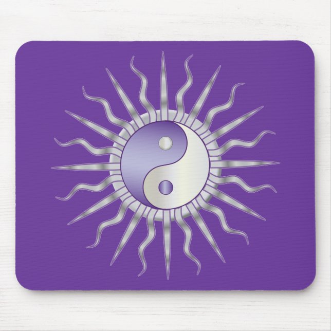 Mousepad Purple Starburst Yin Yang (Frente)