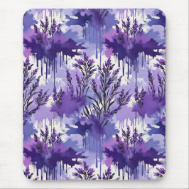 Mousepad Purple Watercolor with Florals