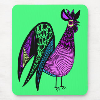 Mousepad Púrpura de Arte Folclórica