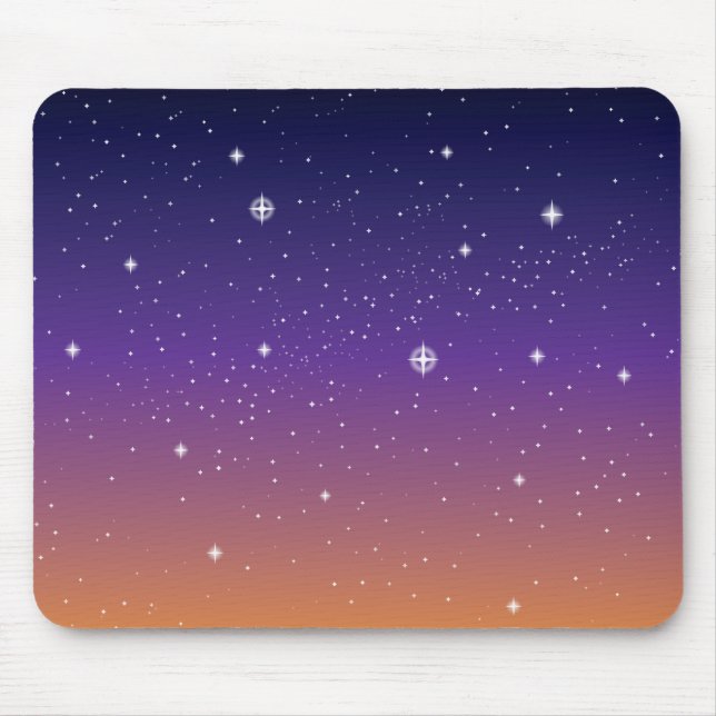 Mousepad Púrpura e Dourada Starry Sunset (Frente)