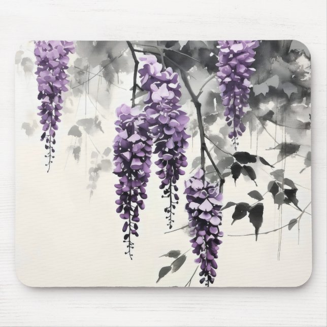 Mousepad Púrpura Fowers Natureza Tinta (Frente)