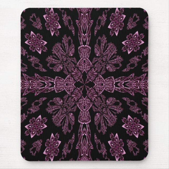 Mousepad Púrpura gótica e Pasta-da-boca preta (Frente)